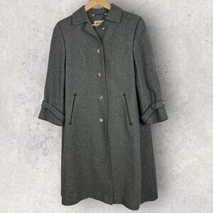 Distler Trachten Boiled Wool Coat Grey Austria Pure New Wool‎ Minimalist Large L